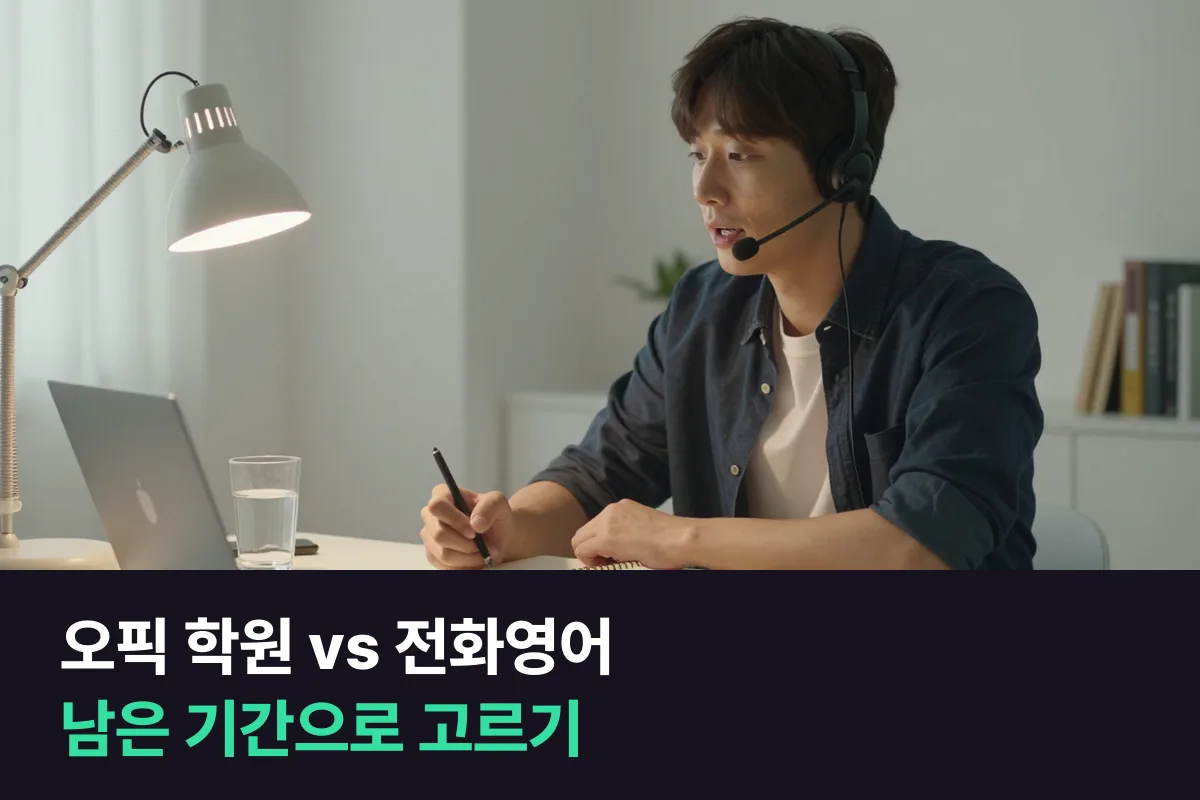 오픽 학원과 1:1 전화영어, 구조를 배울 때와 말을 늘릴 때는 다르다
