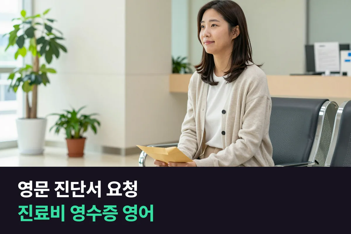 해외 병원에서 영문 진단서와 진료비 영수증을 요청하는 영어 표현