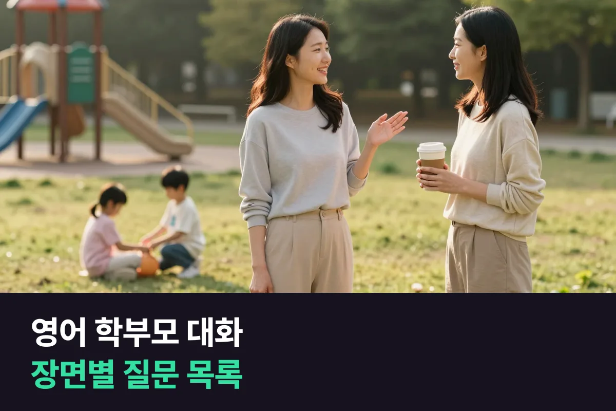 하원길·생일파티·플레이데이트에서 아이 친구 부모와 나누는 영어 학부모 대화 질문 목록