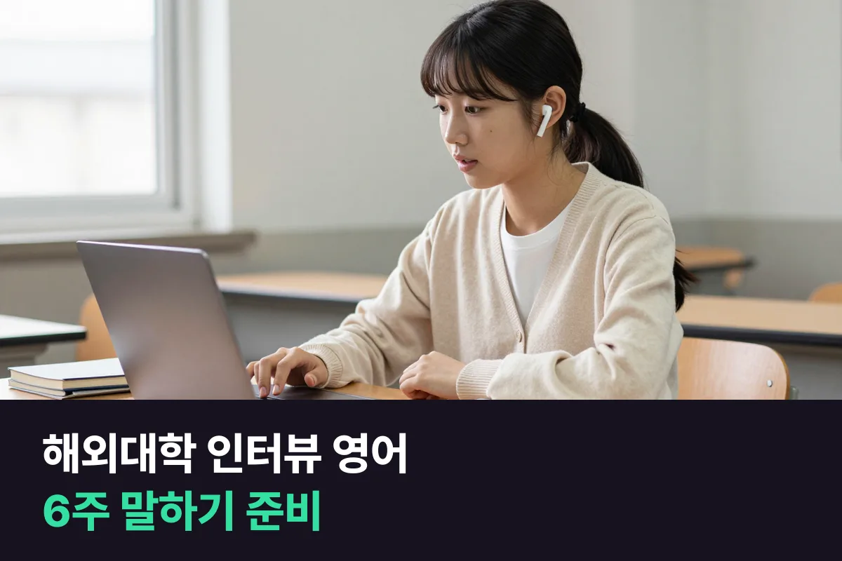 해외대학 인터뷰 영어는 입학 인터뷰 전 6주 동안 무엇을 말로 준비할까요?