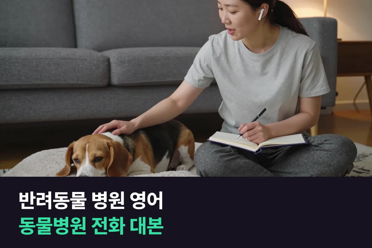 해외에서 반려동물이 아플 때, 동물병원에 전화해 영어로 어떻게 말하면 될까요?