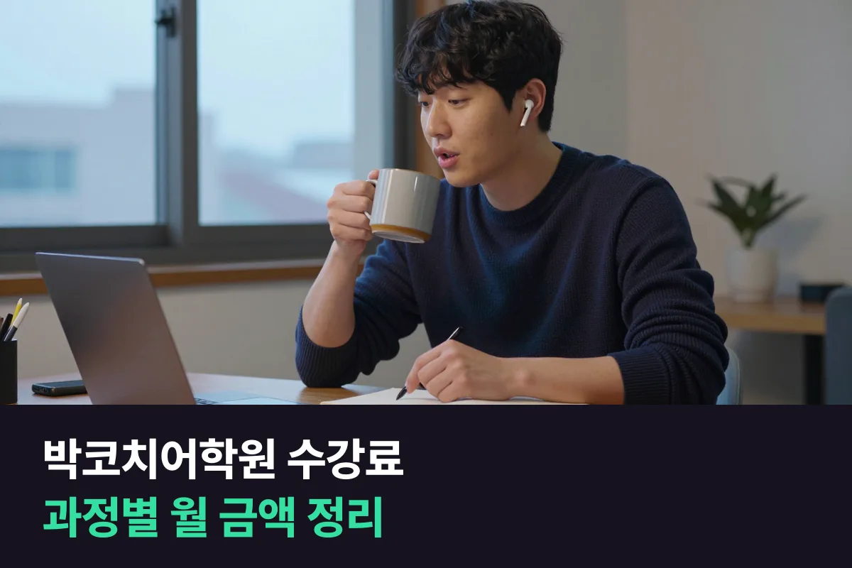 박코치어학원 강남 수강료는 월 195,000원부터예요, 과정별 금액과 등록 전에 볼 것을 정리했어요