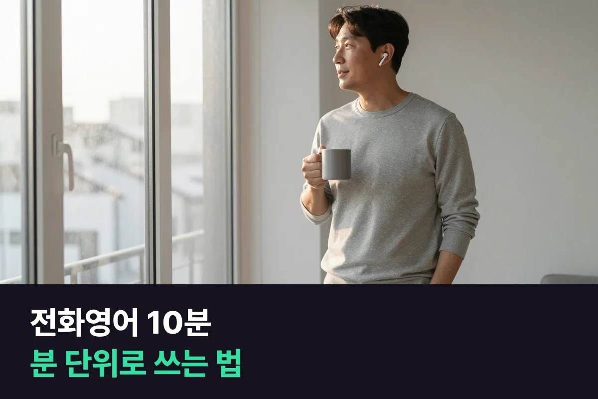 전화영어 10분은 분 단위로 나눠 쓰면 안부만 묻다 끝나지 않아요