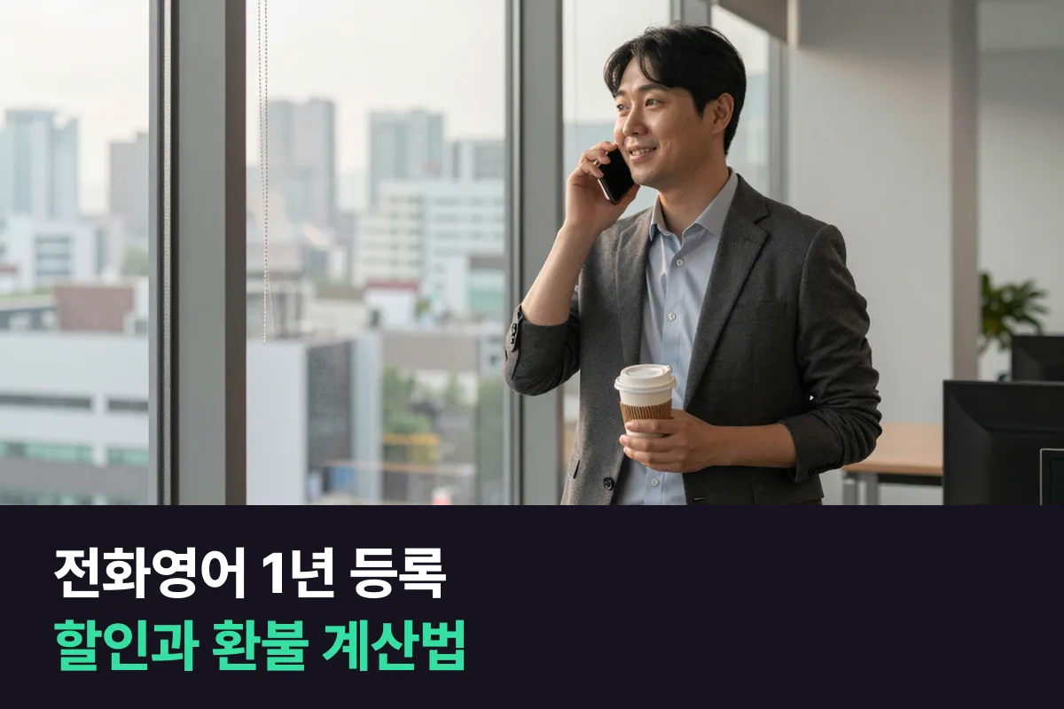 전화영어 1년 등록은 할인이 얼마나 되고 그만두면 어떻게 될까요?