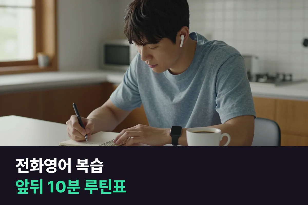 전화영어 복습할 때 수업 앞뒤 10분을 이렇게 나눠 쓰세요