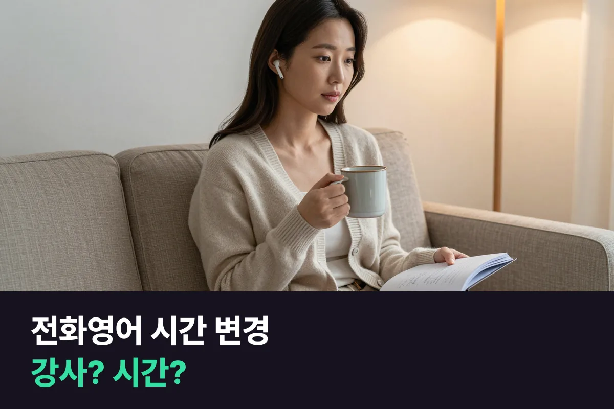 담임 강사와 수업 시간이 안 맞게 된 직장인, 강사를 바꿀까 수업 시간을 바꿀까