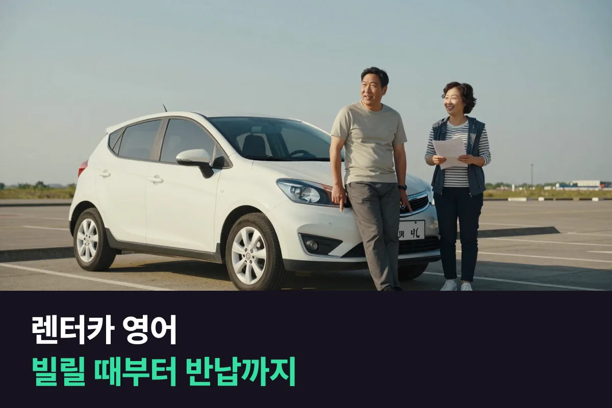 해외에서 렌터카를 빌리고 반납할 때, 카운터에서 영어로 무엇을 말할까요?