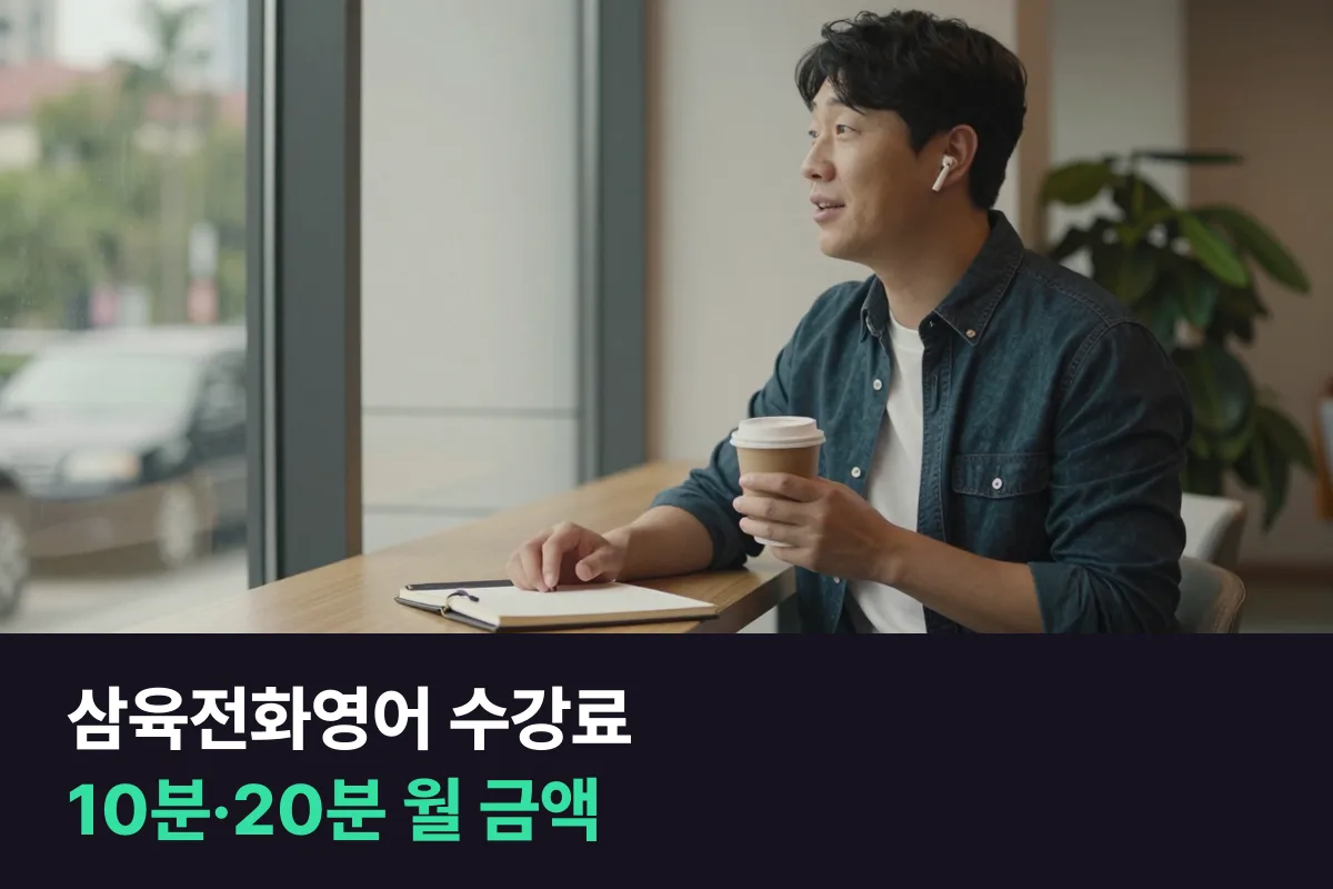 삼육전화영어 수강료를 수업 길이·횟수·결제 기간별로 정리하고 다른 1:1 전화영어와 비교했어요