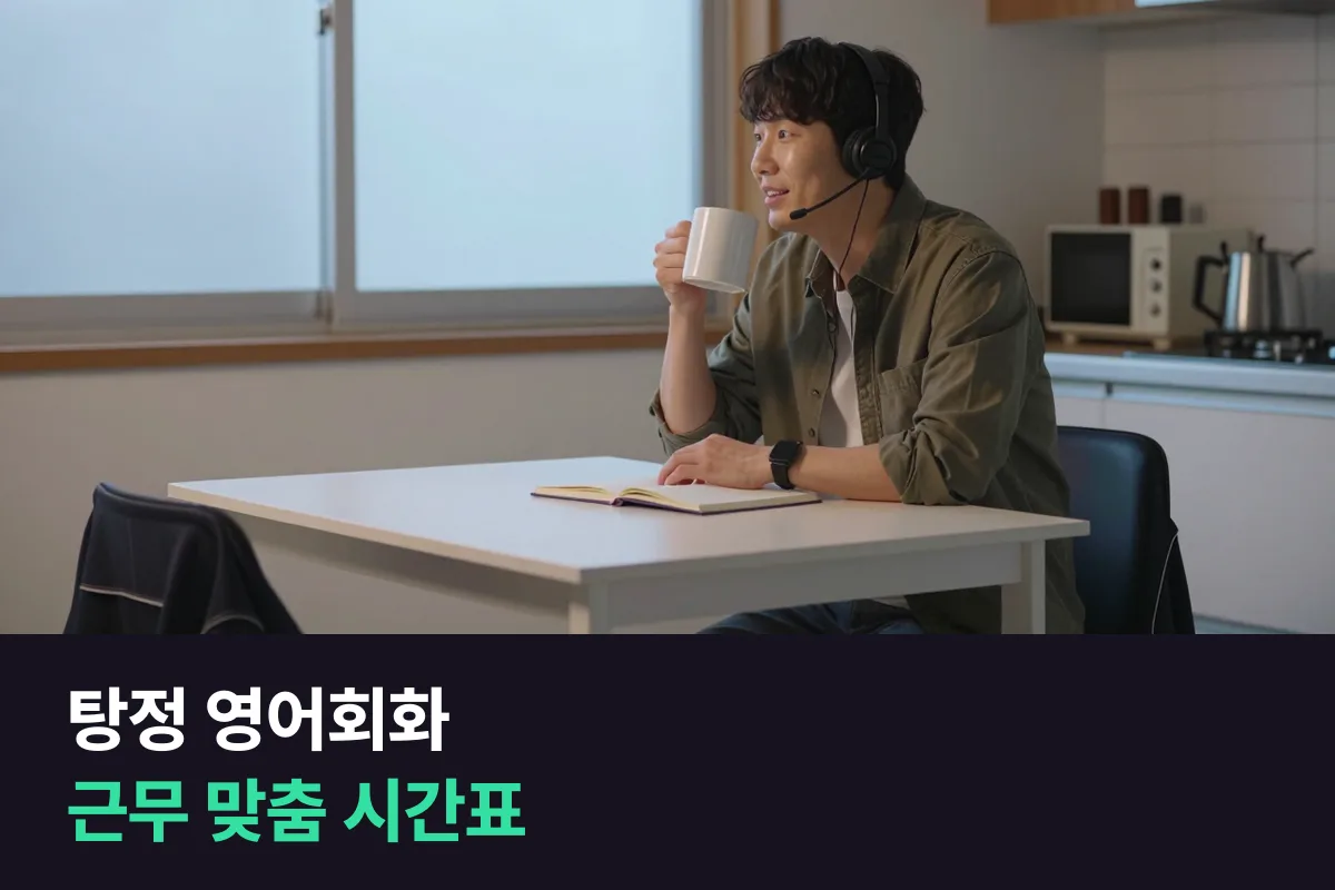 탕정에서 영어회화를 할 때 근무 형태마다 수업 시간을 정하는 법