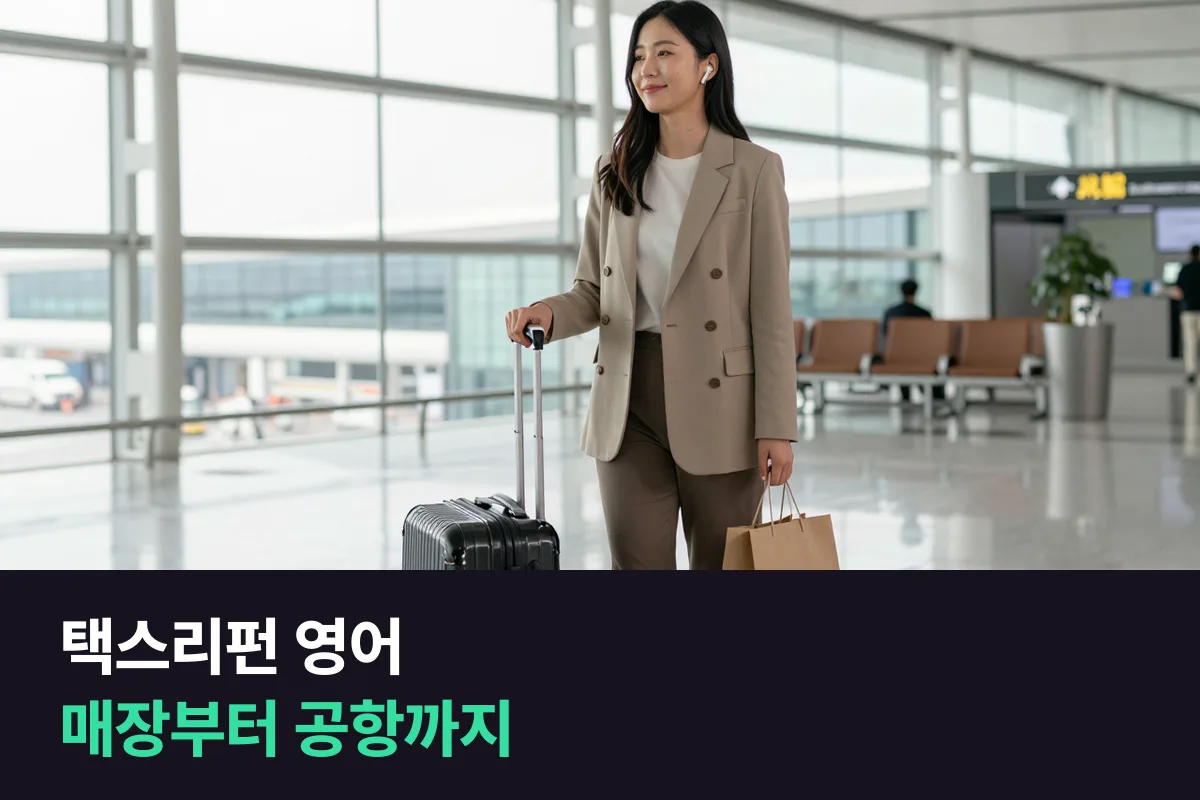 해외 매장과 공항에서 택스리펀드를 받을 때 영어로 뭐라고 하나요?