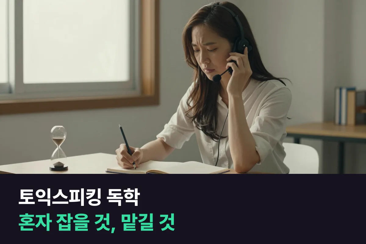 토익스피킹 독학, 혼자 녹음해 들어도 안 잡히는 게 있어요
