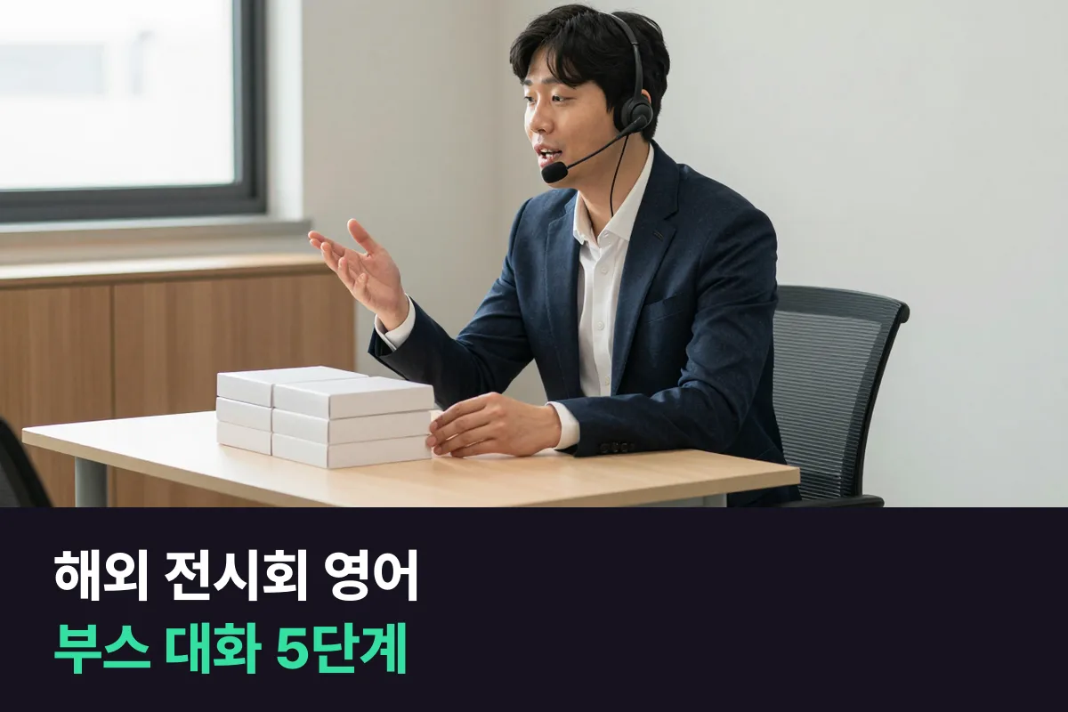 전시회 영어로 해외 박람회 부스 대화를 5단계로 나눠 연습하세요