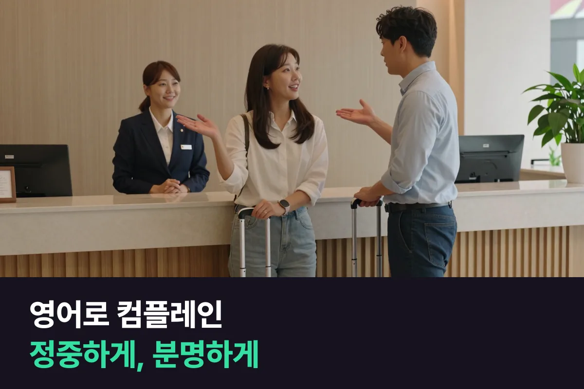 영어로 컴플레인을 걸 때 호텔·식당·공항에서 정중하게 불편을 말하는 표현