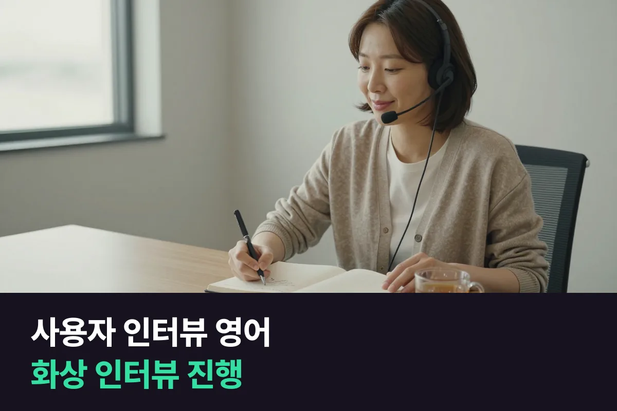 해외 사용자를 화상으로 인터뷰하는 UX 리서처·디자이너는 진행 영어를 이렇게 준비해요